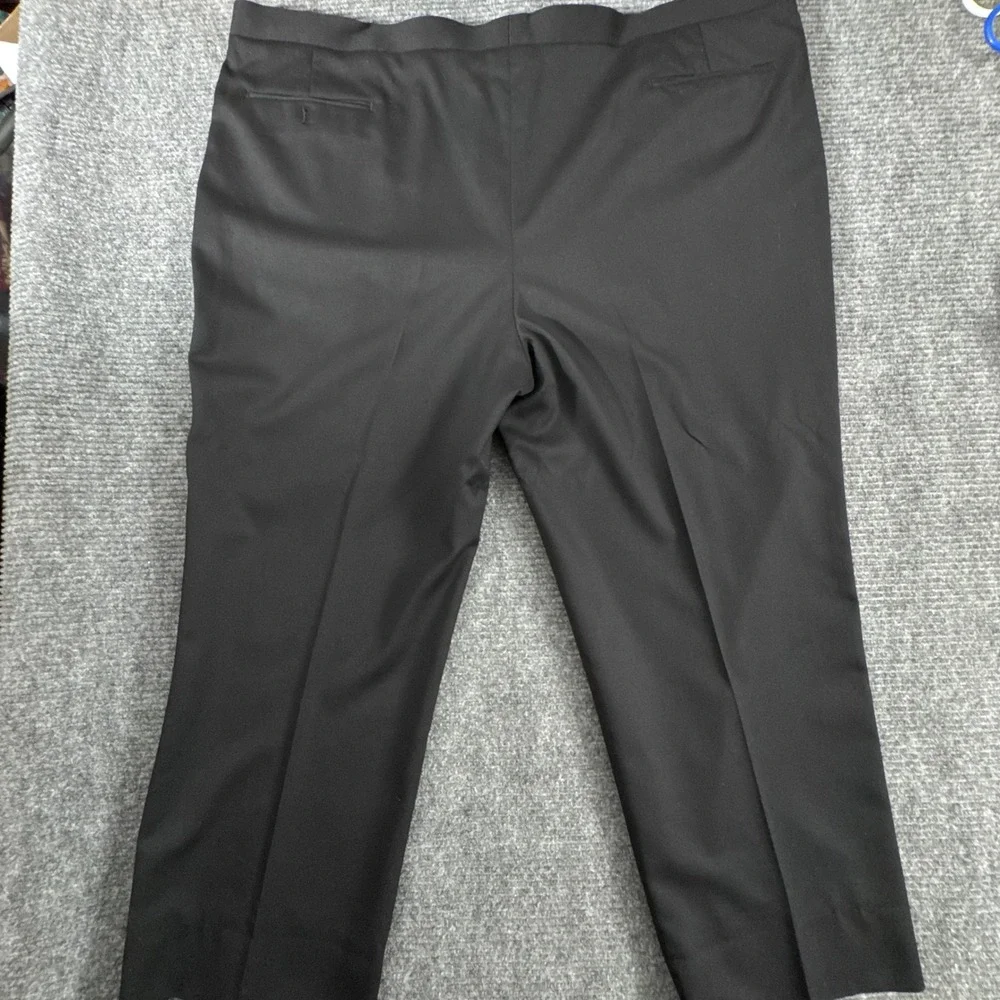 Vintage 90s Cricketeer Mens 52L Portly Tuxedo Black Wool 50 Waist Pants Korea